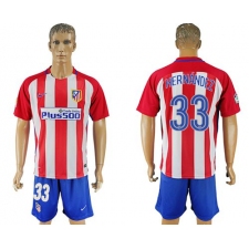 Atletico Madrid #33 Hernandez Home Soccer Club Jerseys