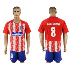 Atletico Madrid #8 Raul Garcia Home Soccer Club Jersey