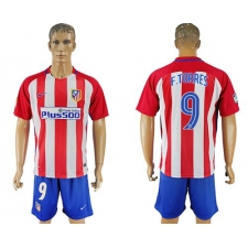 Atletico Madrid #9 F.Torres Home Soccer Club Jerseys