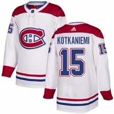 Youth Adidas Montreal Canadiens #15 Jesperi Kotkaniemi Authentic White Away NHL Jersey