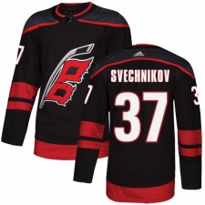 Men's Adidas Carolina Hurricanes #37 Andrei Svechnikov Premier Black Alternate NHL Jersey