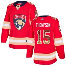Men's Adidas Florida Panthers #15 Paul Thompson Authentic Red Drift Fashion NHL Jersey