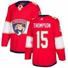 Men's Adidas Florida Panthers #15 Paul Thompson Premier Red Home NHL Jersey