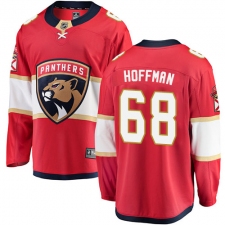 Men's Florida Panthers #68 Mike Hoffman Authentic Red Home Fanatics Branded Breakaway NHL Jersey
