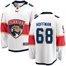 Youth Florida Panthers #68 Mike Hoffman Authentic White Away Fanatics Branded Breakaway NHL Jersey