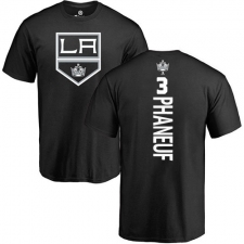 NHL Adidas Los Angeles Kings #3 Dion Phaneuf Black Backer T-Shirt