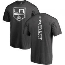 NHL Adidas Los Angeles Kings #3 Dion Phaneuf Charcoal One Color Backer T-Shirt