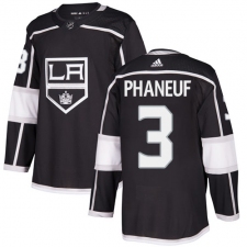 Youth Adidas Los Angeles Kings #3 Dion Phaneuf Authentic Black Home NHL Jersey