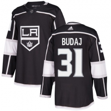 Youth Adidas Los Angeles Kings #31 Peter Budaj Authentic Black Home NHL Jersey