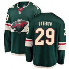 Men's Minnesota Wild #29 Greg Pateryn Authentic Green Home Fanatics Branded Breakaway NHL Jersey