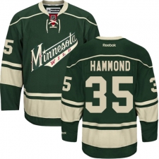 Men's Reebok Minnesota Wild #35 Andrew Hammond Premier Green Third NHL Jersey
