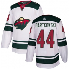Men's Adidas Minnesota Wild #44 Matt Bartkowski Authentic White Away NHL Jersey