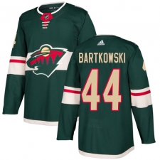 Men's Adidas Minnesota Wild #44 Matt Bartkowski Premier Green Home NHL Jersey