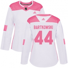 Women's Adidas Minnesota Wild #44 Matt Bartkowski Authentic White Pink Fashion NHL Jersey