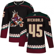 Men's Adidas Arizona Coyotes #45 Josh Archibald Premier Black Alternate NHL Jersey