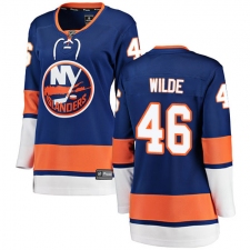 Women's New York Islanders #46 Bode Wilde Fanatics Branded Royal Blue Home Breakaway NHL Jersey