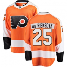 Men's Philadelphia Flyers #25 James Van Riemsdyk Fanatics Branded Orange Home Breakaway NHL Jersey