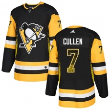 Men's Adidas Pittsburgh Penguins #7 Matt Cullen Authentic Black Drift Fashion NHL Jersey
