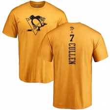 NHL Adidas Pittsburgh Penguins #7 Matt Cullen Gold One Color Backer T-Shirt