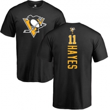 NHL Adidas Pittsburgh Penguins #11 Jimmy Hayes Black Backer T-Shirt
