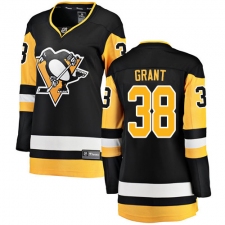 Women's Pittsburgh Penguins #38 Derek Grant Authentic Black Home Fanatics Branded Breakaway NHL Jersey