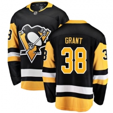 Youth Pittsburgh Penguins #38 Derek Grant Authentic Black Home Fanatics Branded Breakaway NHL Jersey