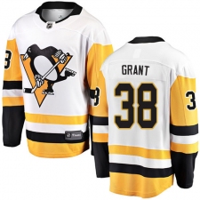 Youth Pittsburgh Penguins #38 Derek Grant Authentic White Away Fanatics Branded Breakaway NHL Jersey