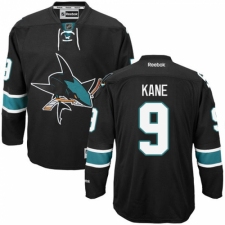 Women's Reebok San Jose Sharks #9 Evander Kane Authentic Black Third NHL Jersey