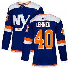 Men's Adidas New York Islanders #40 Robin Lehner Premier Blue Alternate NHL Jersey