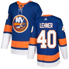 Men's Adidas New York Islanders #40 Robin Lehner Premier Royal Blue Home NHL Jersey