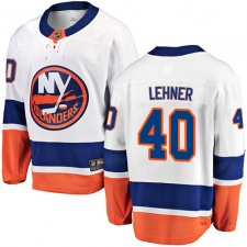 Men's New York Islanders #40 Robin Lehner Fanatics Branded White Away Breakaway NHL Jersey