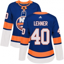 Women's Adidas New York Islanders #40 Robin Lehner Premier Royal Blue Home NHL Jersey