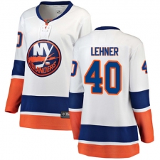 Women's New York Islanders #40 Robin Lehner Fanatics Branded White Away Breakaway NHL Jersey