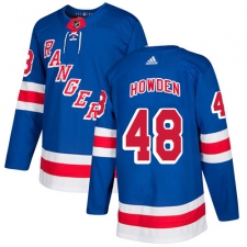 Men's Adidas New York Rangers #48 Brett Howden Premier Royal Blue Home NHL Jersey