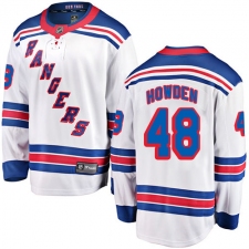 Men's New York Rangers #48 Brett Howden Fanatics Branded White Away Breakaway NHL Jersey