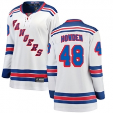 Women's New York Rangers #48 Brett Howden Fanatics Branded White Away Breakaway NHL Jersey