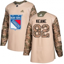 Men's Adidas New York Rangers #82 Joey Keane Authentic Camo Veterans Day Practice NHL Jersey