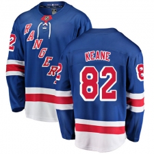 Men's New York Rangers #82 Joey Keane Fanatics Branded Royal Blue Home Breakaway NHL Jersey