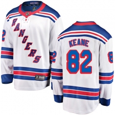Men's New York Rangers #82 Joey Keane Fanatics Branded White Away Breakaway NHL Jersey