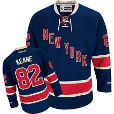 Men's Reebok New York Rangers #82 Joey Keane Authentic Navy Blue Third NHL Jersey