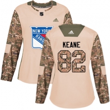 Women's Adidas New York Rangers #82 Joey Keane Authentic Camo Veterans Day Practice NHL Jersey