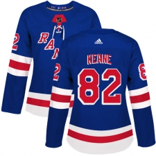 Women's Adidas New York Rangers #82 Joey Keane Premier Royal Blue Home NHL Jersey