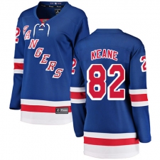 Women's New York Rangers #82 Joey Keane Fanatics Branded Royal Blue Home Breakaway NHL Jersey