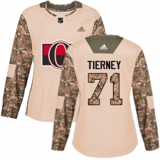Women's Adidas Ottawa Senators #71 Chris Tierney Authentic Camo Veterans Day Practice NHL Jersey