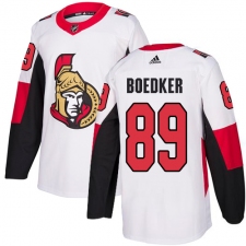 Men's Adidas Ottawa Senators #89 Mikkel Boedker Authentic White Away NHL Jersey