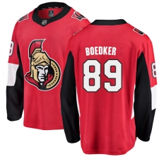 Men's Ottawa Senators #89 Mikkel Boedker Fanatics Branded Red Home Breakaway NHL Jersey