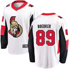 Men's Ottawa Senators #89 Mikkel Boedker Fanatics Branded White Away Breakaway NHL Jersey