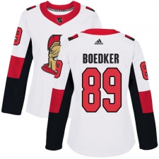 Women's Adidas Ottawa Senators #89 Mikkel Boedker Authentic White Away NHL Jersey