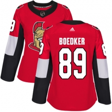 Women's Adidas Ottawa Senators #89 Mikkel Boedker Premier Red Home NHL Jersey