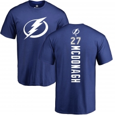 NHL Adidas Tampa Bay Lightning #27 Ryan McDonagh Royal Blue Backer T-Shirt